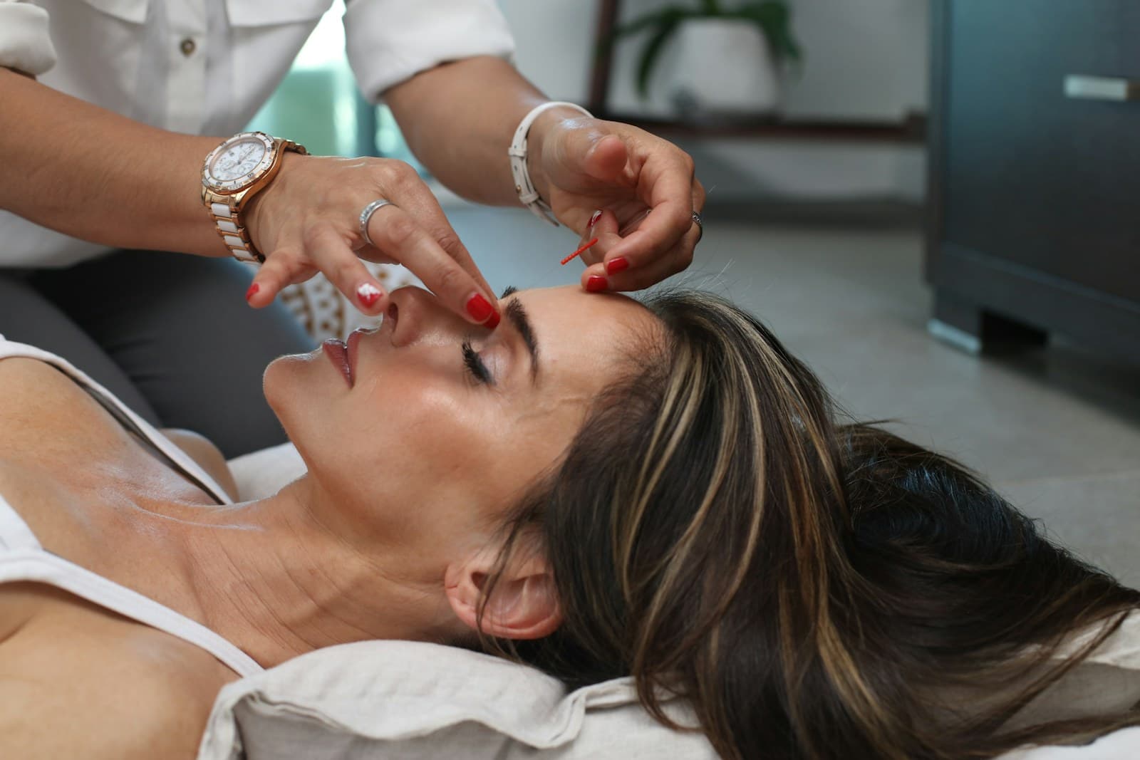 Soothing head spa treatment room at The Helia